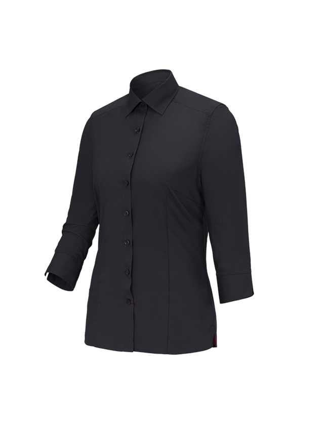 Bovenkleding: Business-blouse e.s.comfort, 3/4-mouw + zwart