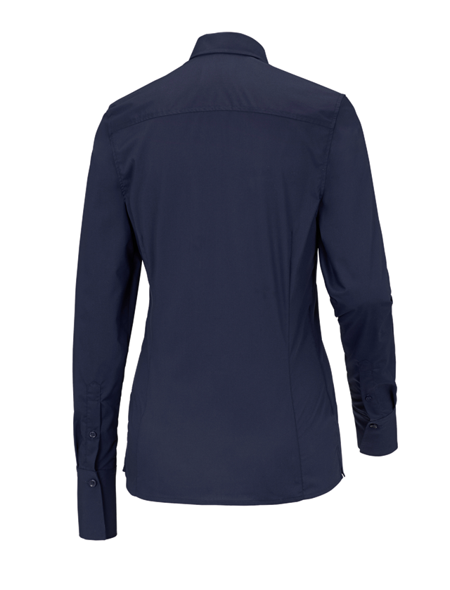 Onderwerpen: Business-blouse e.s.comfort, lange mouw + donkerblauw 1