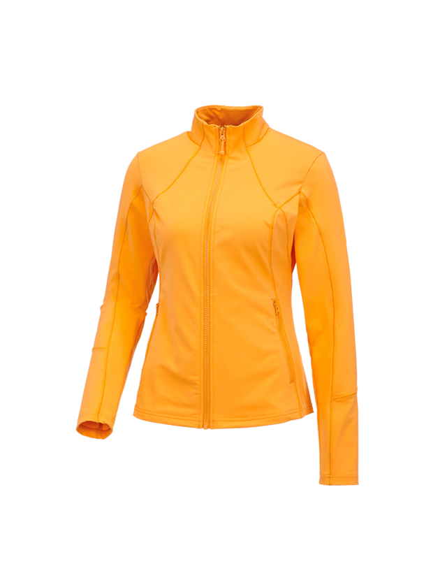 Werkjassen: e.s. Functioneel sweatjack solid, dames + licht oranje