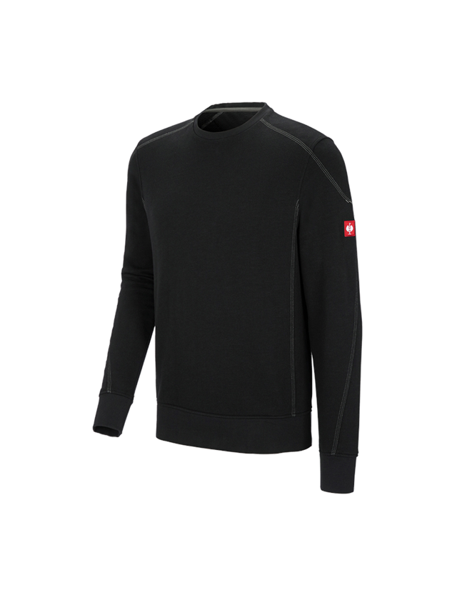 Bovenkleding: Sweatshirt cotton slub e.s.roughtough + zwart 2