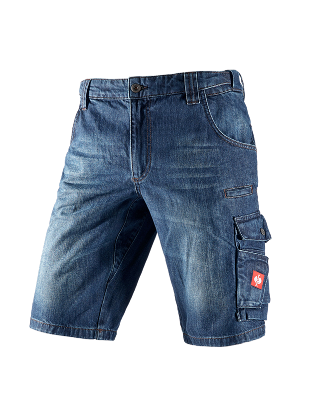 Werkbroeken: e.s. Worker-jeans-short + darkwashed