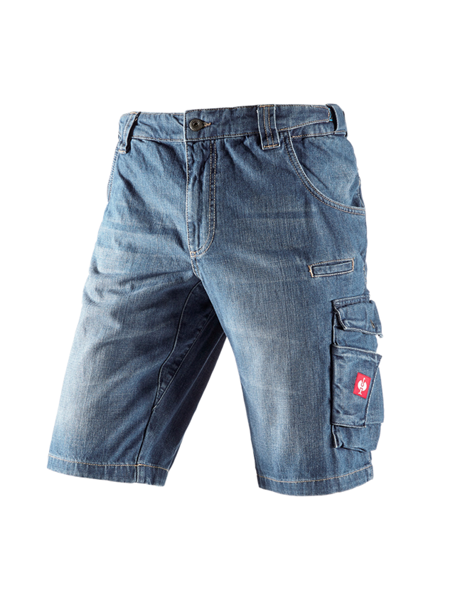 Werkbroeken: e.s. Worker-jeans-short + stonewashed