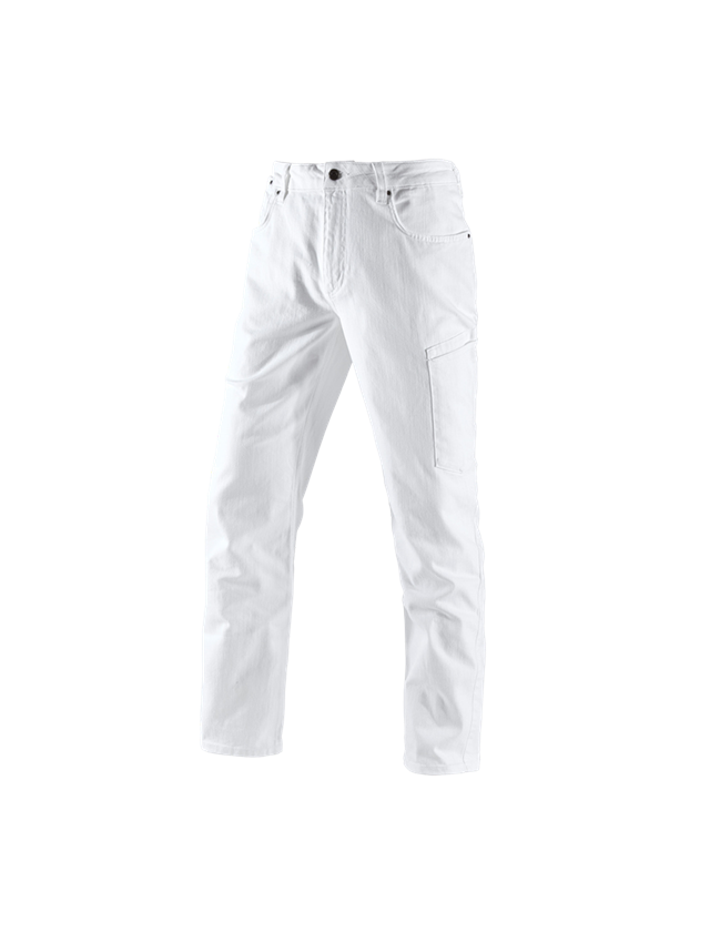 Werkbroeken: e.s. 7-pocket-jeans + wit