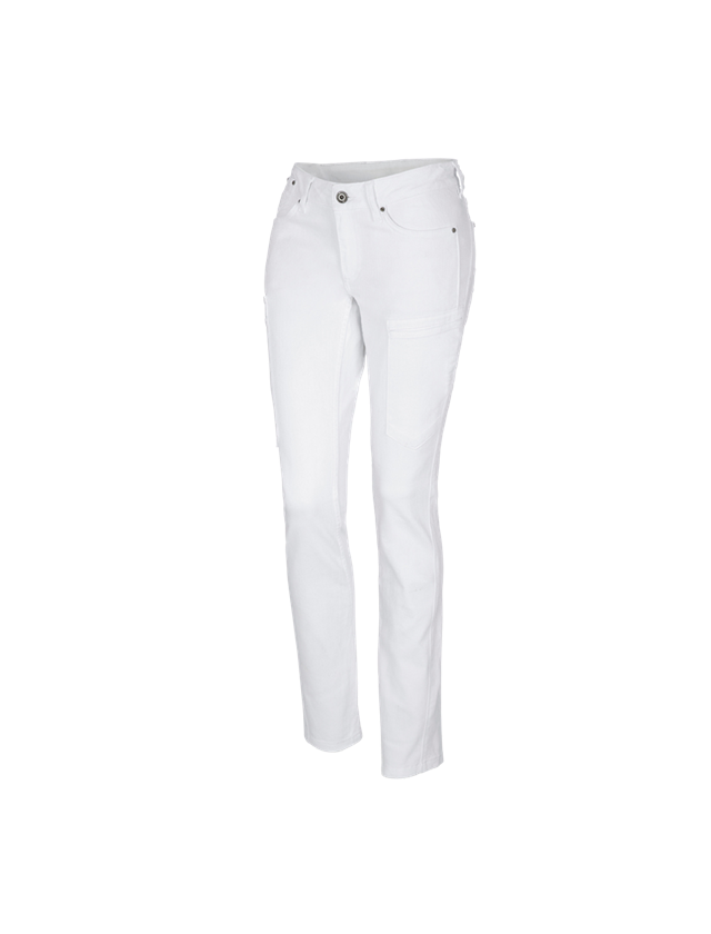 Werkbroeken: e.s. 7-pocket-jeans, dames + wit 3