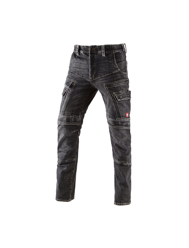 Werkbroeken: e.s. cargo worker-jeans POWERdenim + blackwashed 2