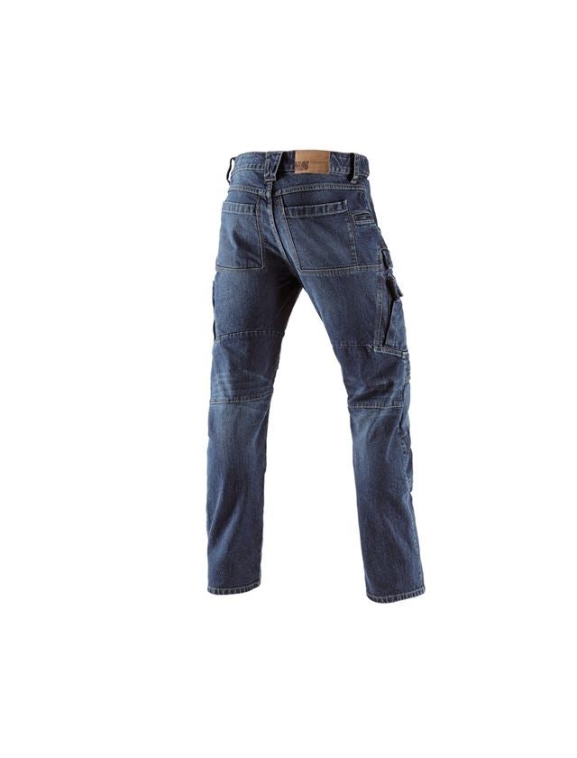 Werkbroeken: e.s. cargo worker-jeans POWERdenim + darkwashed 1
