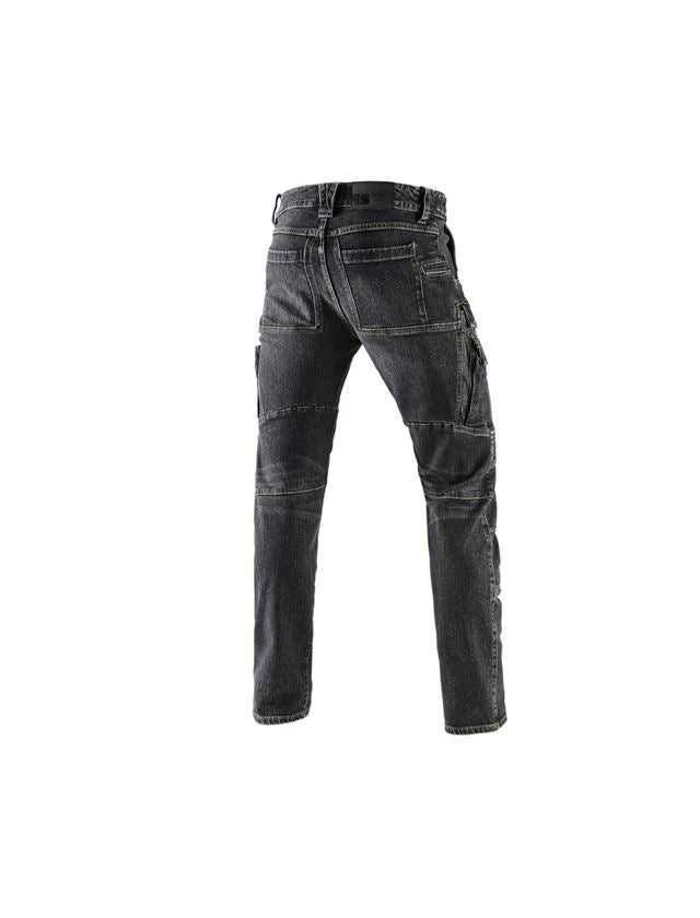 Werkbroeken: e.s. cargo worker-jeans POWERdenim + blackwashed 3