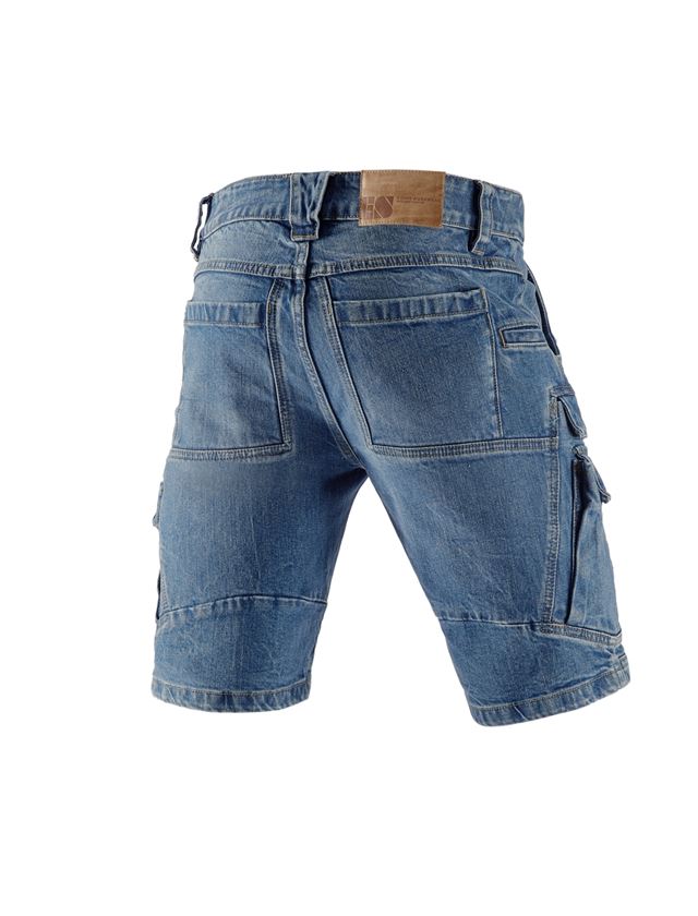 Werkbroeken: e.s. cargo worker-jeans short POWERdenim + stonewashed 3
