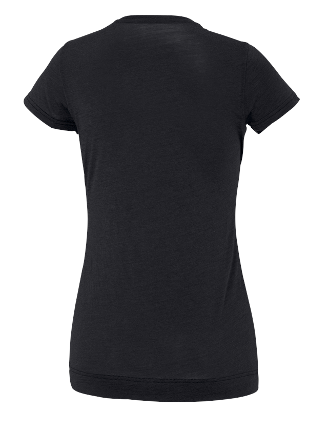 Bovenkleding: e.s. T-Shirt Merino light, dames + zwart 1