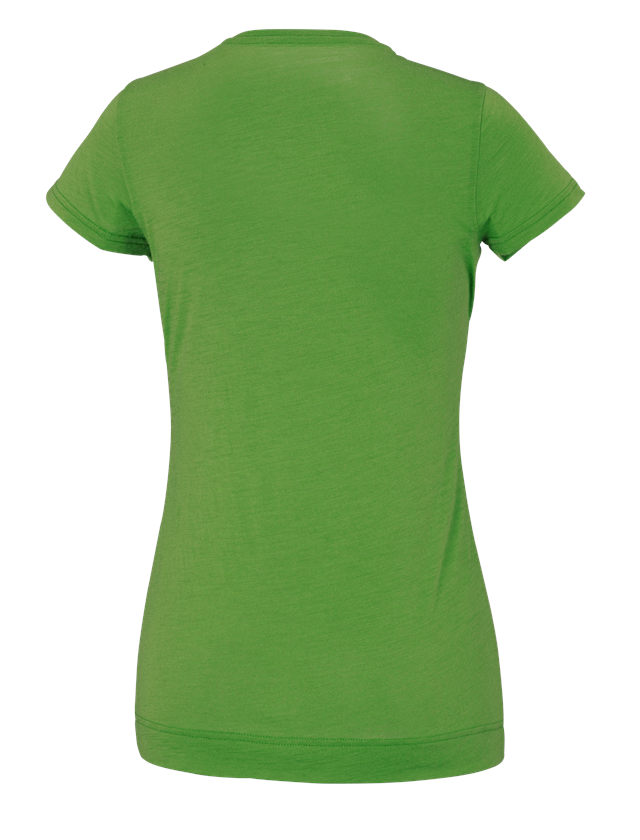 Bovenkleding: e.s. T-Shirt Merino light, dames + zeegroen 1