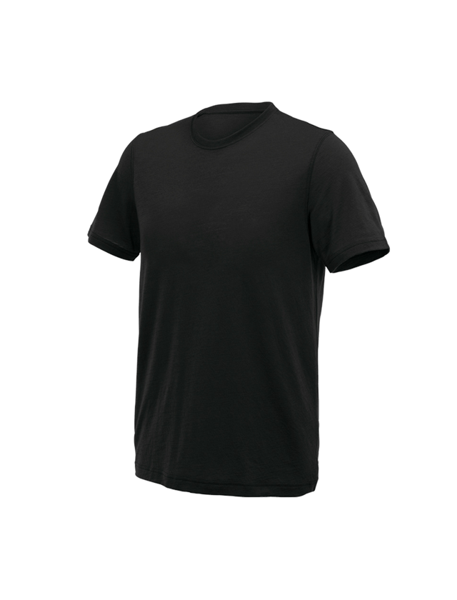 Bovenkleding: e.s. T-Shirt Merino light + zwart