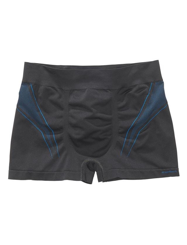 Kou: e.s. Functionele-Pants seamless - warm + zwart/gentiaanblauw