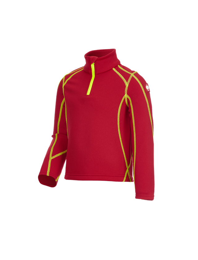 Bovenkleding: Schipperstrui thermo stretch e.s.motion 2020,kind. + vuurrood/signaalgeel 2
