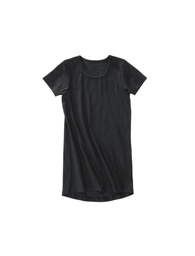 Ondergoed | Thermokleding: e.s. Cotton rib T-shirt + zwart