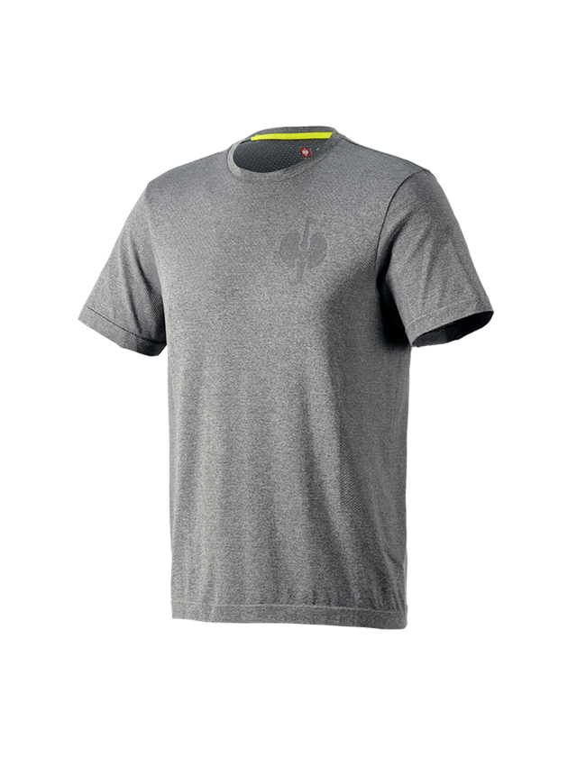 Bovenkleding: T-Shirt seamless  e.s.trail + bazaltgrijs melange