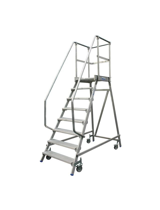 Ladders: KRAUSE Verrijdbare platformladder, eenz.oploopb.