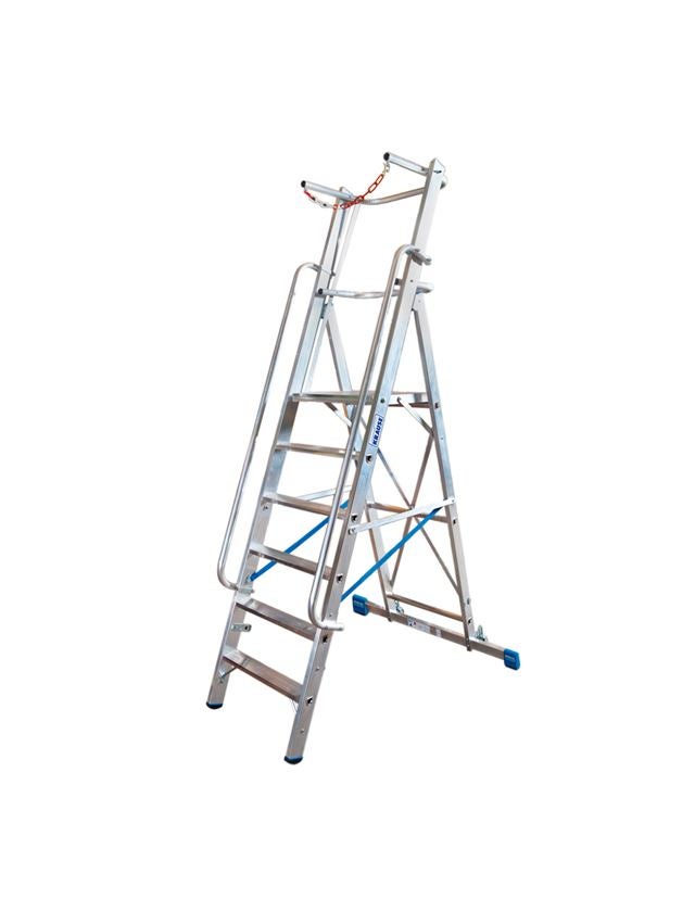 Ladders: KRAUSE Bokladder treden/platform en veiligh.beug.