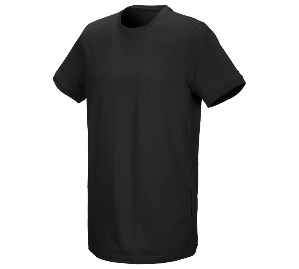 e.s. T-Shirt cotton stretch, long fit zwart Engelbert Strauss